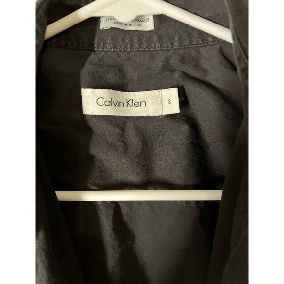 Calvin Klein Black Men’s Button Up Shirt Size Small S Dress Shirt - Picture 2 of 3